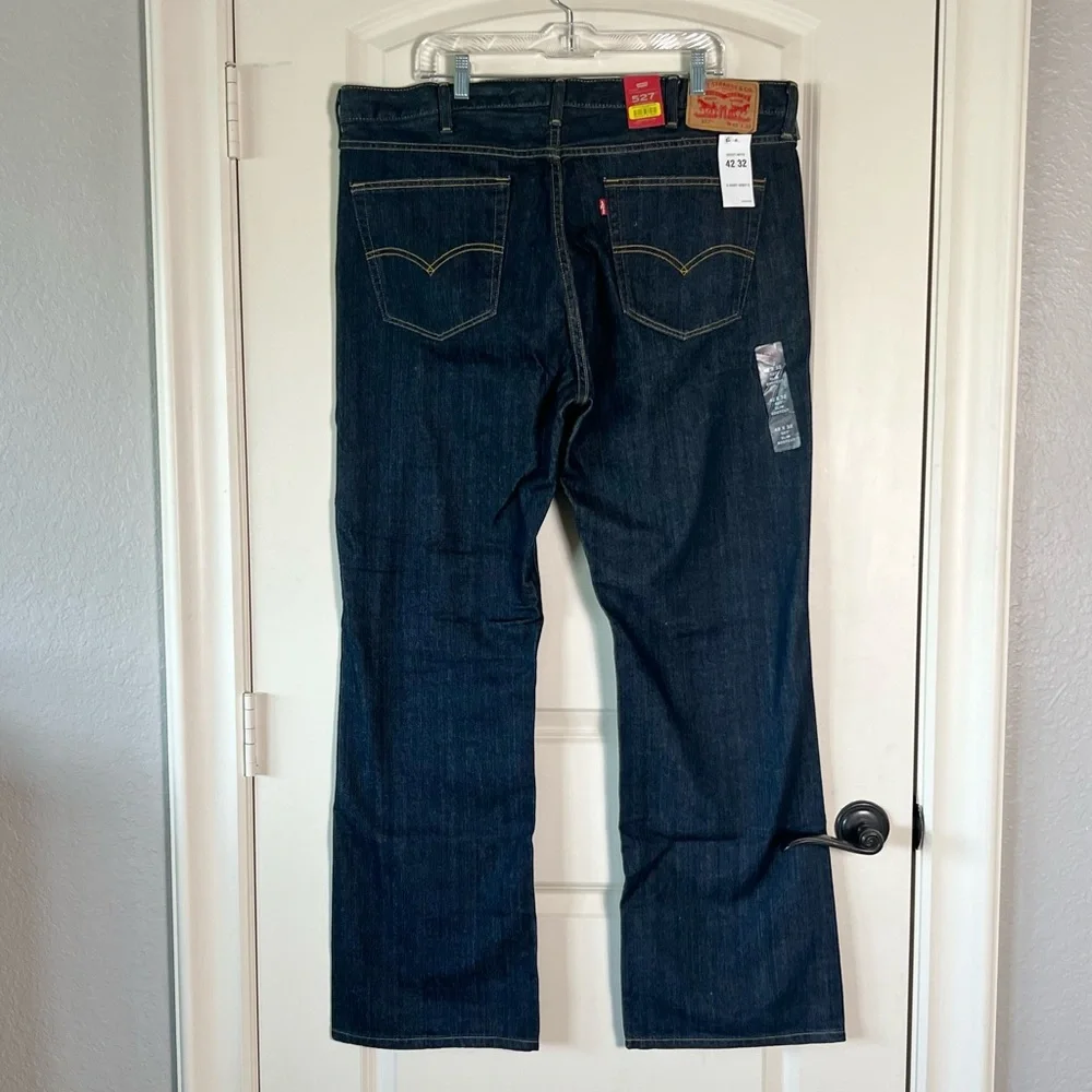 Levi's 527 Slim Bootcut Men's Jeans 42x32 Dark Wash Blue NWT Cowboy Western